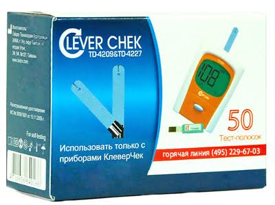 Тест-полоски Clever Chek (50 шт.) арт. ИА22808