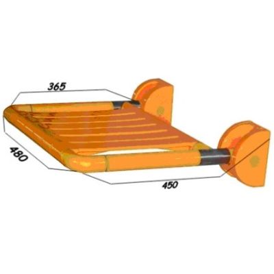 Стульчик для душа YJL-8885 желтый арт. ИА22838