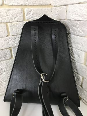 Рюкзак женский Tifanny (ручная работа, натуральная кожа), черный