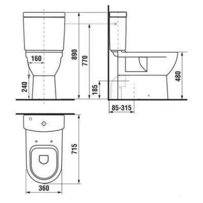 Унитаз для инвалидов арт. ИА4662