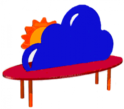 Скамейка детская Облако арт. AQ17301