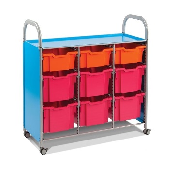 Тележка-стеллаж тройная с 9 ящиками арт. RN24773