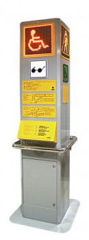 Тактильно-звуковая мнемосхема для регулируемого пешеходного перехода с дублированием сигнала светофо