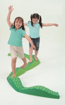 Дорожка тактильная волнистая зеленая (8 элементов) арт. RN23159