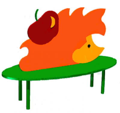 Скамейка детская Ежик арт. AQ17299