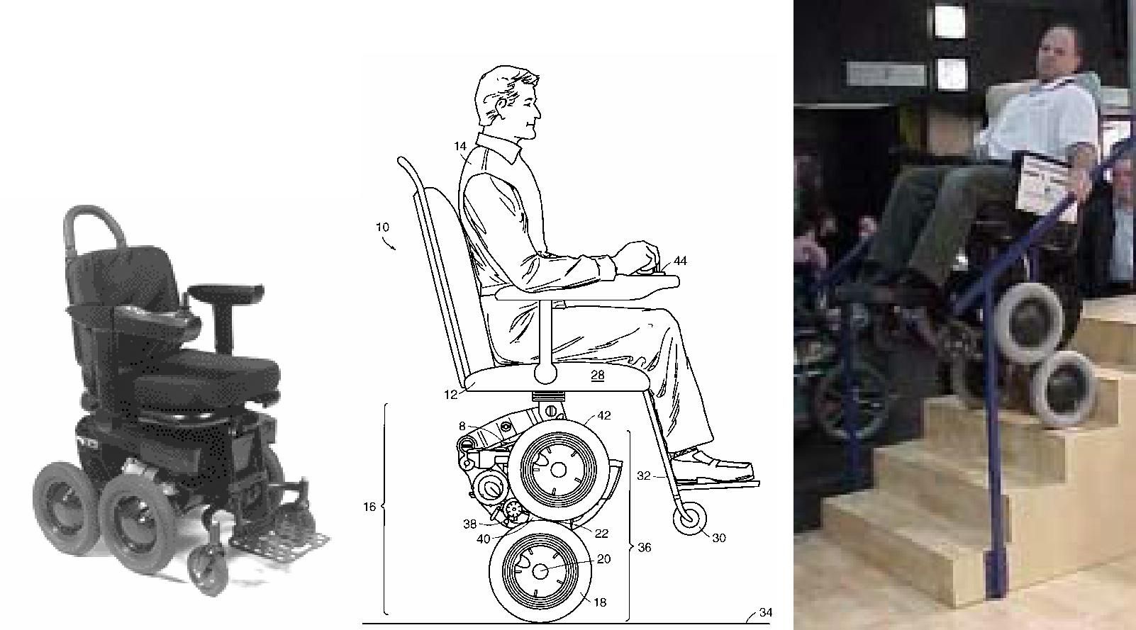 Инвалидная коляска-ступенькоход патент