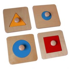Геометрические пазлы: треугольник, квадрат и два круга арт. МП19179