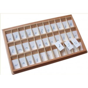 Английский алфавит на пластиковых табличках. Синий. Прописные буквы арт. МП13190