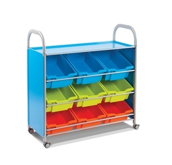 Тележка-стеллаж тройная с наклонными лотками арт. RN24774