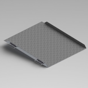 Пандус для преодоления перепадов высот (односторонний, облегченный, высота до 80 мм) арт. ИА25025