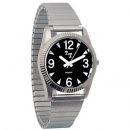 Часы мужские с черным циферблатом на растягивающемся ремешке арт. ИА4547