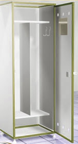 Шкаф гардеробный медицинский (металл) одностворчатый