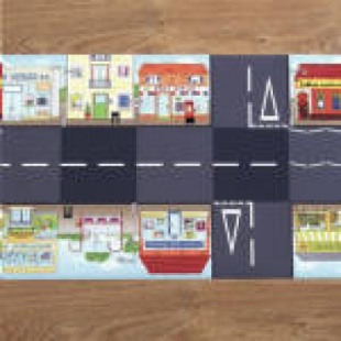 ЛогоРобот Пчелка: Коврик «Город» арт. RN23124