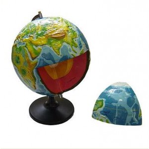 Глобус рельефный (внутренние строение земли)