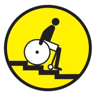 Наклейка «Осторожно. Лестница вниз» арт. ИА4474