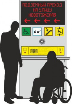 Тактильно-звуковая мнемосхема для подземного (надземного) перехода арт. ДС19560