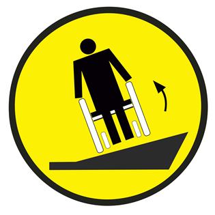 Наклейка «Осторожно. Крутой боковой наклон» арт. ИА4472