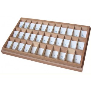 Английский алфавит на пластиковых табличках. Синий. Печатные буквы арт. МП13188