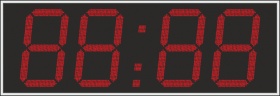 Электронные часы-термометр для улицы (Яркость светодиода 3,5 кд. - прямое солнце). Высота знака 35 с