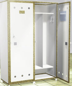 Шкаф гардеробный медицинский (металл) двухстворчатый