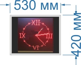 Стрелочные светодиодные часы. Размер 530х420х60 мм арт. КрС22091