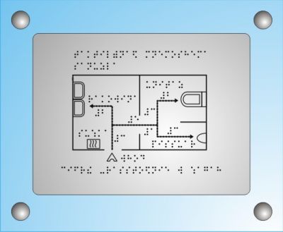 Мнемосхема санузла 200 х 300 мм