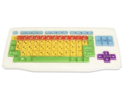Клавиатура адаптированная беспроводная с большими кнопками и накладкой