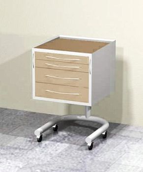 Передвижной столик (4 выдвижных ящика)