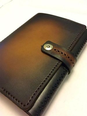 Блокнот а5 (ручная работа, натуральная кожа), коричневый