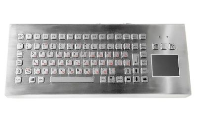 Металлическая настольная антивандальная клавиатура с тачпадом арт. ТчБ28093