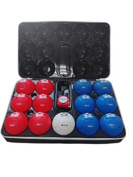 Набор для игры Бочча с мягкими мячами в жестком кейсе FIELD GEAR (с набором для судейства)
