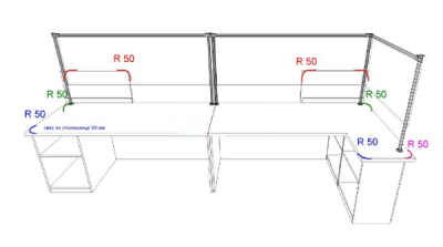 Стойка регистрации для обслуживания МГН, тип 1