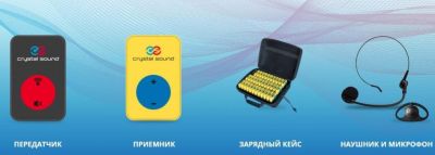 Система акустического сопровождения экскурсий CRYSTALSOUND, комплект «Оптима +» арт. CrS26773
