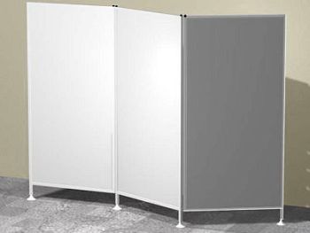 Ширма медицинская (металл, поликарбонат) трехсекционная стационарная