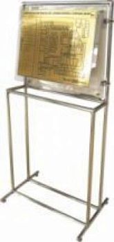 Тактильный стенд азбукой Брайля (стандарт) + Усиленная металлическая напольная стойка