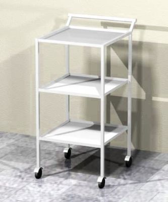 Столик-тележка медицинский инструментальный (металл) 3 полки