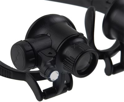 Лупа-очки Veber 10x/15x/20x/25x, с подсветкой (9892G)