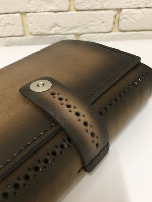 Блокнот а5 (ручная работа, натуральная кожа), коричневый