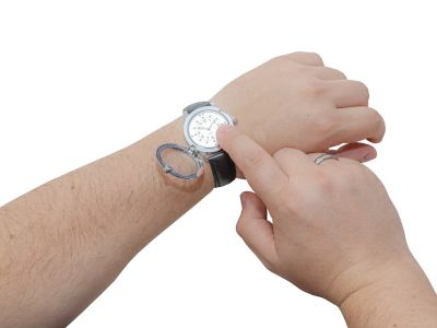 Часы наручные с тактильными метками LLK1203, кожаный ремешок, мужские