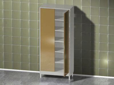 Шкаф двухдверный с замком , 4 полки, с ножками 100мм