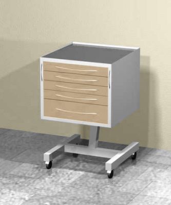 Передвижной столик (5 выдвижных ящиков)
