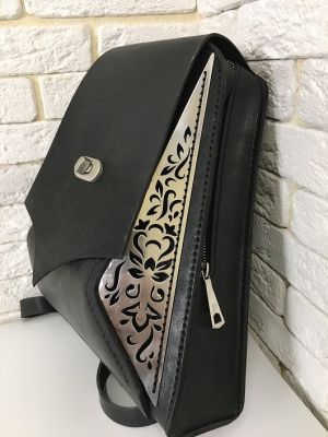 Рюкзак женский Tifanny (ручная работа, натуральная кожа), черный