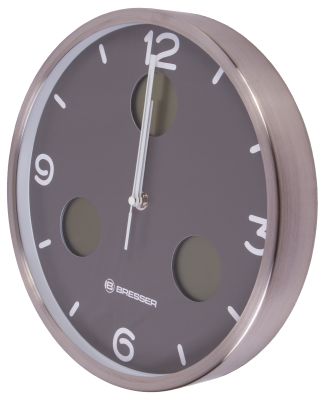 Часы настенные Bresser (Брессер) MyTime io NX Thermo/Hygro, 30 см, серые