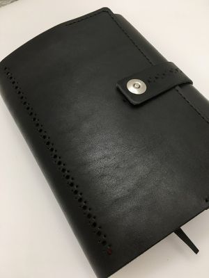 Блокнот а5 (ручная работа, натуральная кожа), черный
