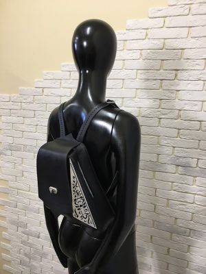 Рюкзак женский Tifanny (ручная работа, натуральная кожа), черный
