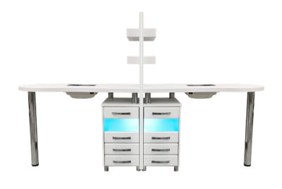 Стол для маникюра двухместный с УФ-блоками арт. PlT26434