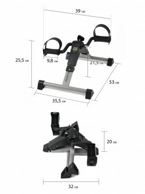 Мини велотренажер складной Bellforia E-01BK (чёрный) арт. Blf28407