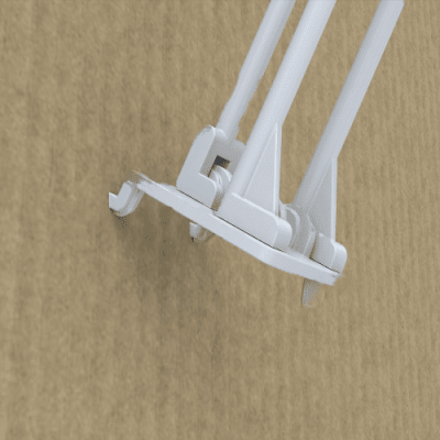 Крючок пластиковый с держателем ценника для картонного дисплея COR-HOOK-T (длина 200 мм, Белый)