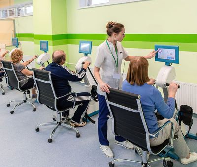 МОТО - роботизированный велоэргометр с БОС для активно-пассивной механотерапии конечностей