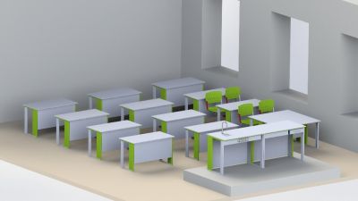Стол демонстрационный с электрикой СДФ-2400 PF арт. PLM26665